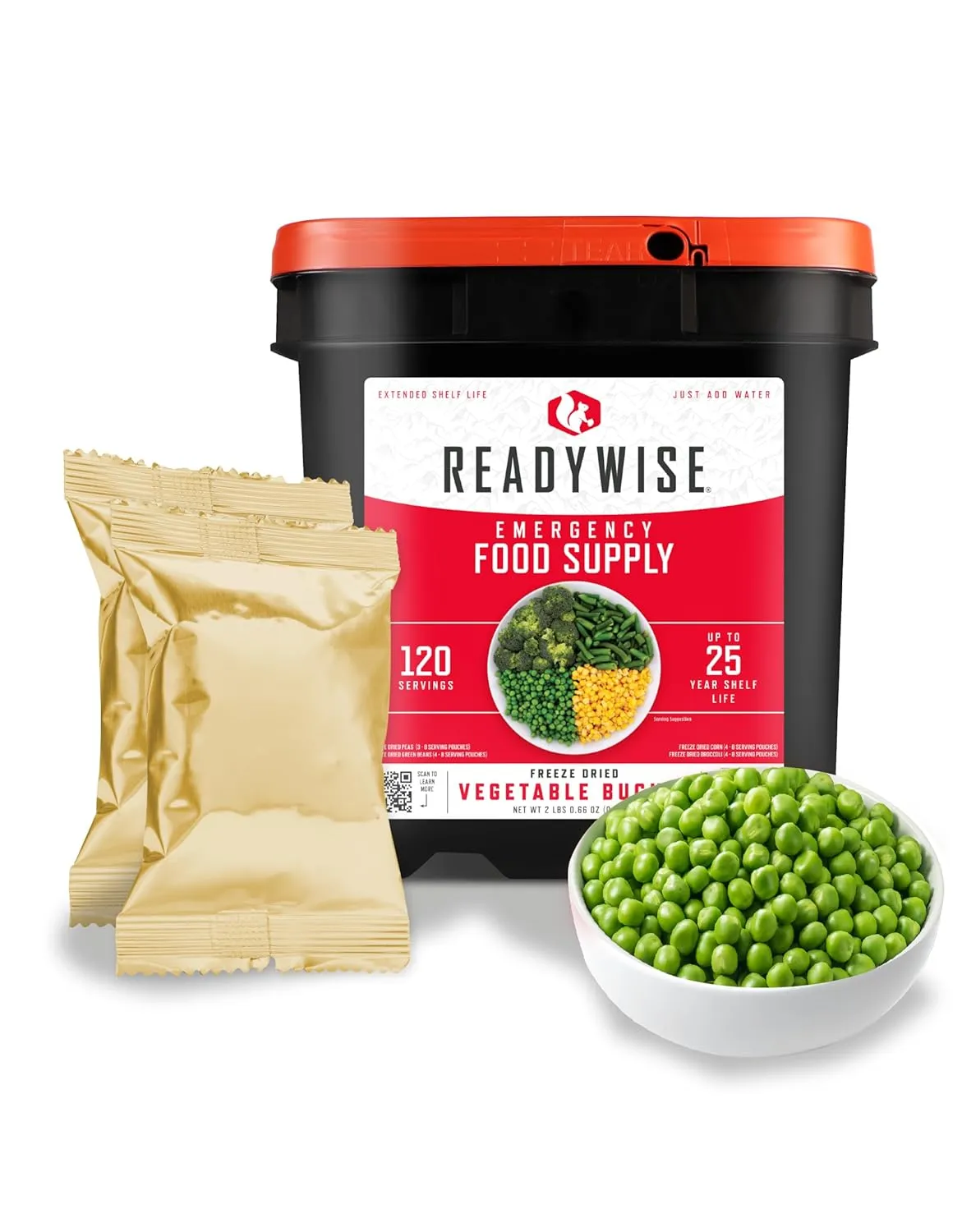 120 Serving Freeze Dried Vegetable Bucket