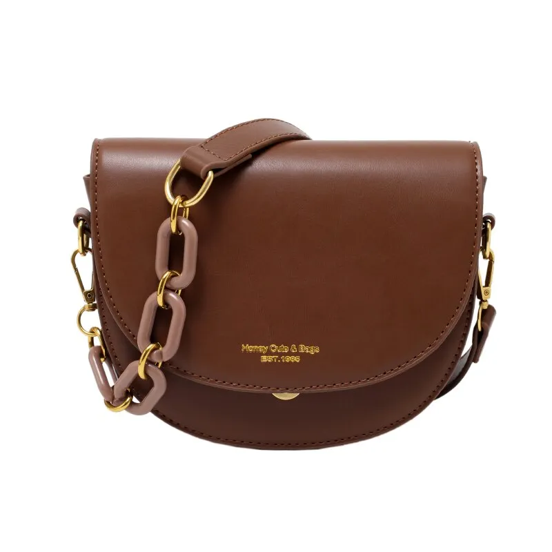 2022 winter new shoulder bag ladies casual messenger bag fashion mobile phone bag mini saddle bag luxury women's bag