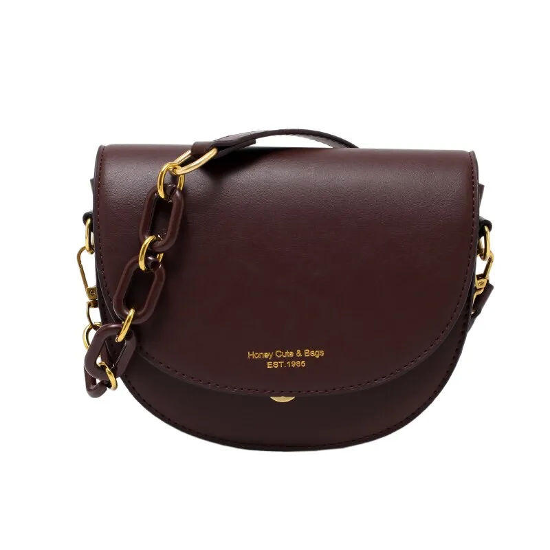 2022 winter new shoulder bag ladies casual messenger bag fashion mobile phone bag mini saddle bag luxury women's bag