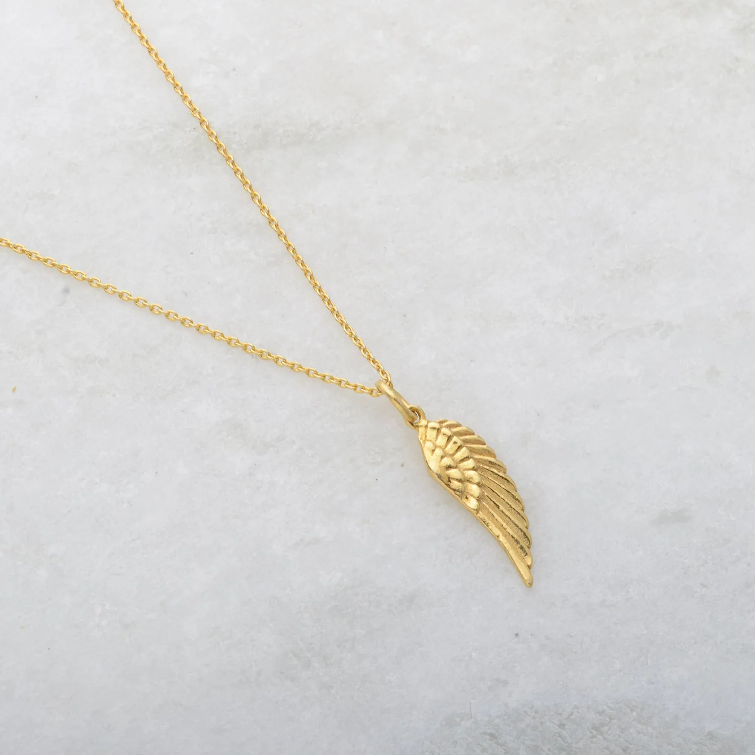 Angel Wing Necklace in Gold Vermeil