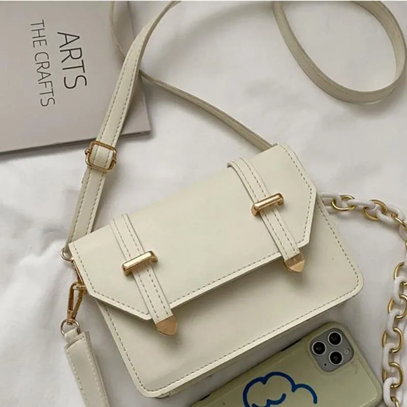Back to College Fashion Crossbody Bags for Women Chain Designer PU Leather Luxury Desiger Bag 2021 Women Trend Shoulder Branded Trending Bags