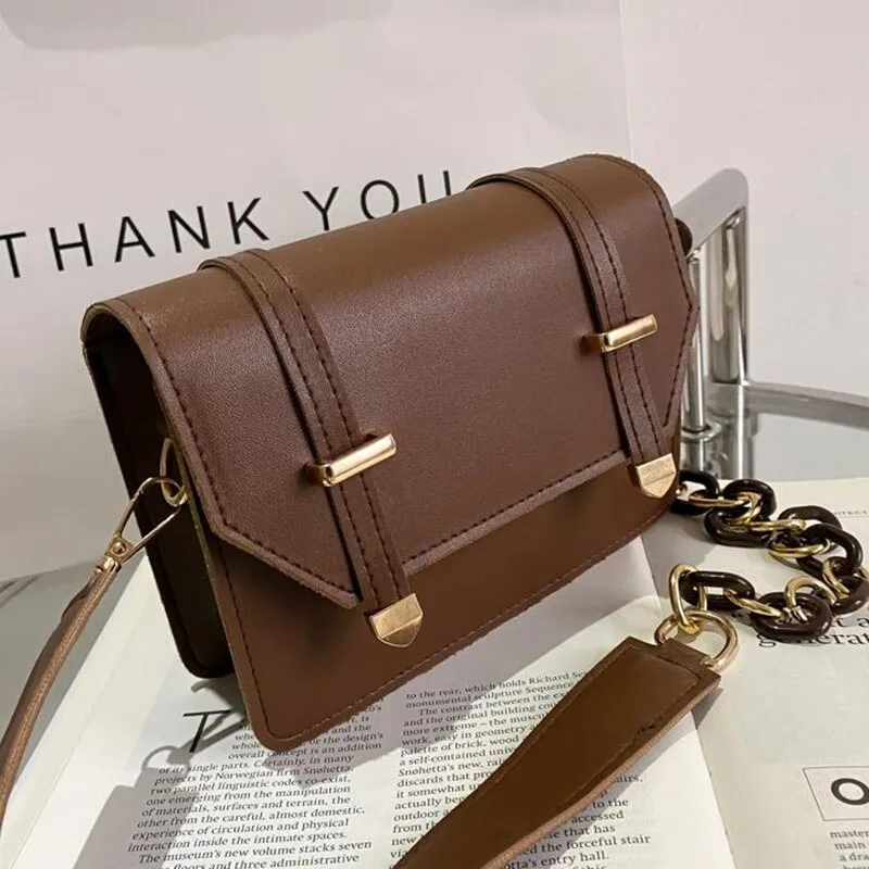 Back to College Fashion Crossbody Bags for Women Chain Designer PU Leather Luxury Desiger Bag 2021 Women Trend Shoulder Branded Trending Bags