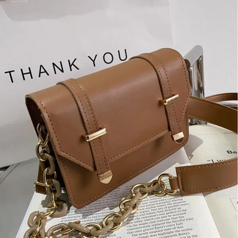 Back to College Fashion Crossbody Bags for Women Chain Designer PU Leather Luxury Desiger Bag 2021 Women Trend Shoulder Branded Trending Bags