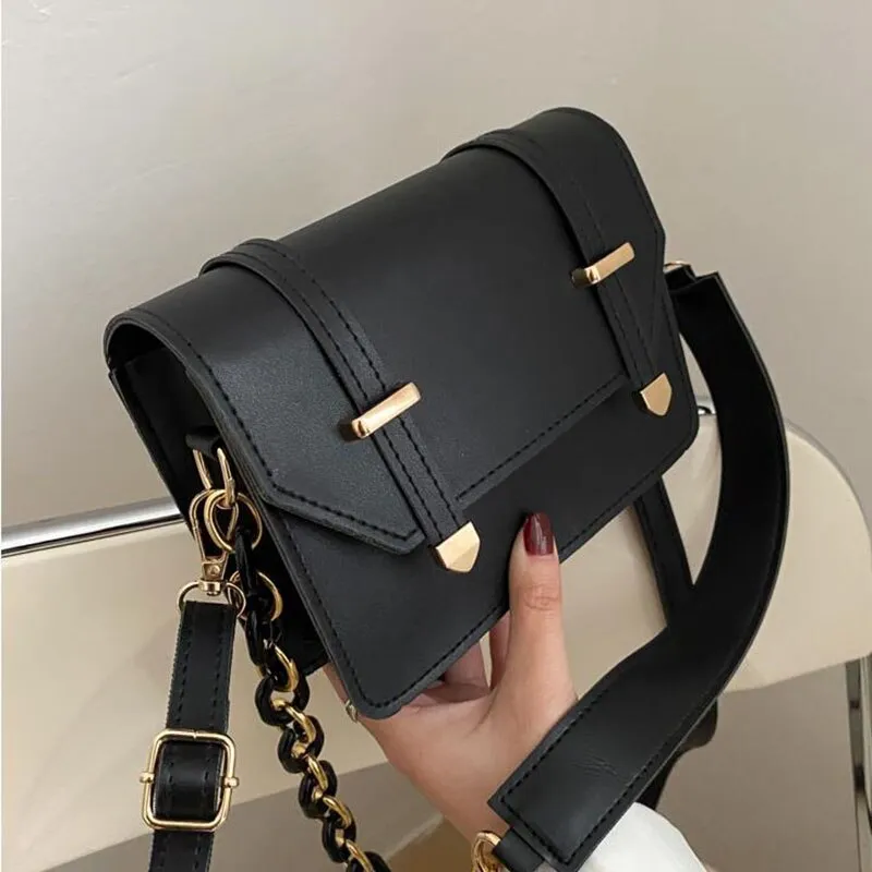 Back to College Fashion Crossbody Bags for Women Chain Designer PU Leather Luxury Desiger Bag 2021 Women Trend Shoulder Branded Trending Bags