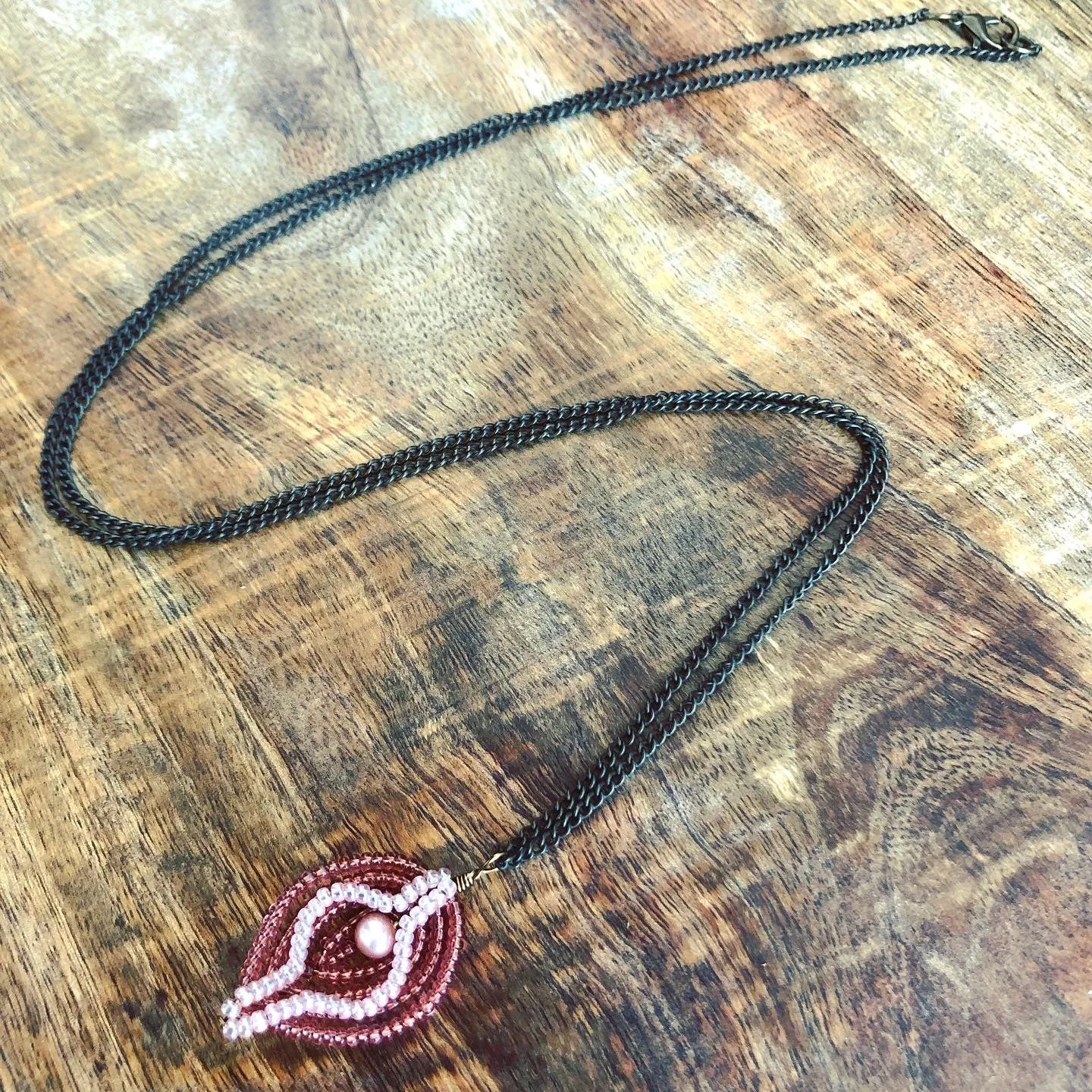 Beaded Pearl Vulva Necklace