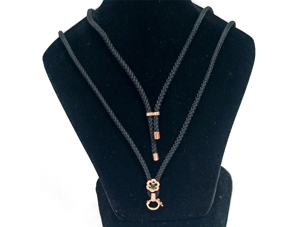 Black & Antique Golden Dual Design 08 Jewelry Making Chain with Charms