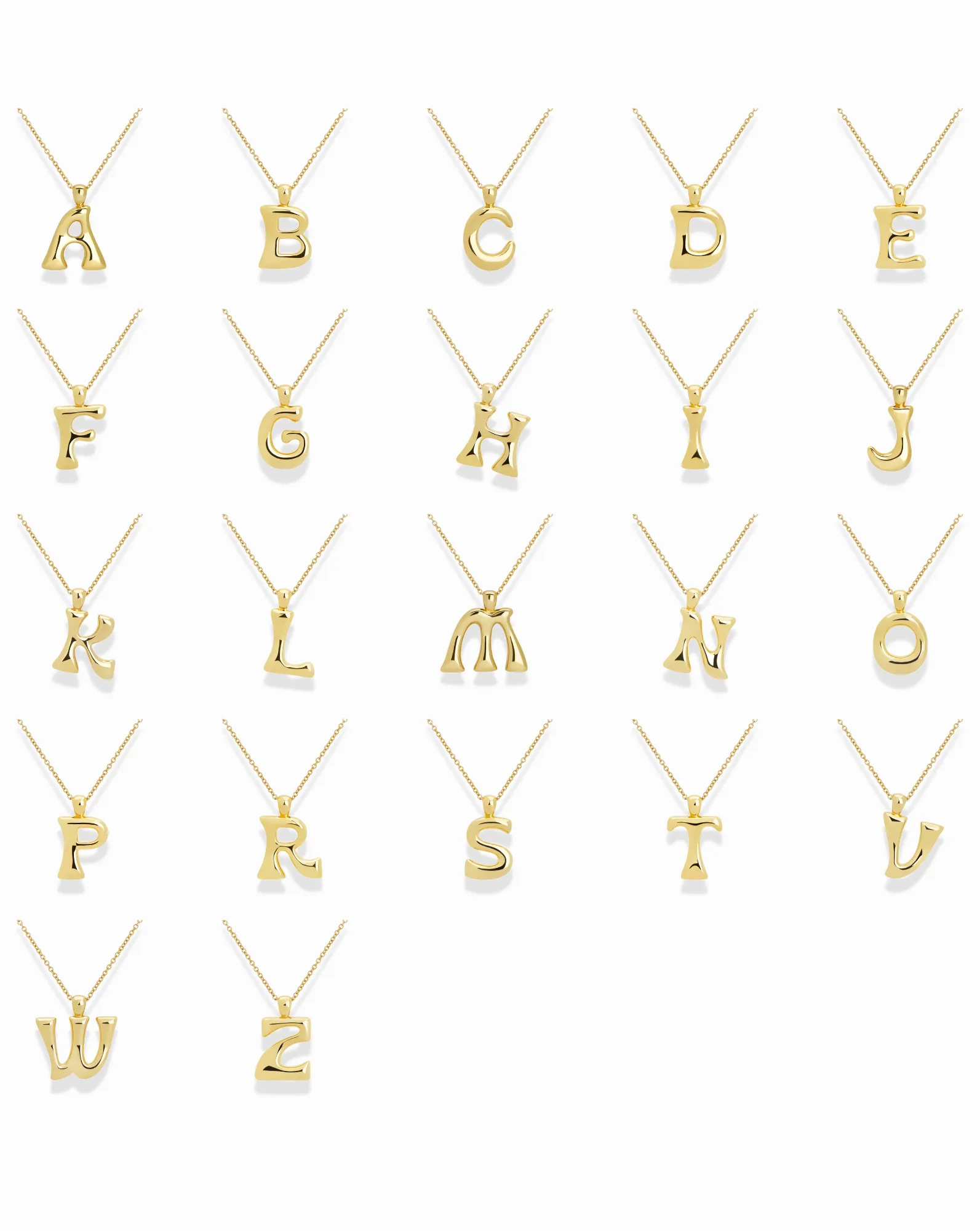 Blake Bubble Letter Necklace