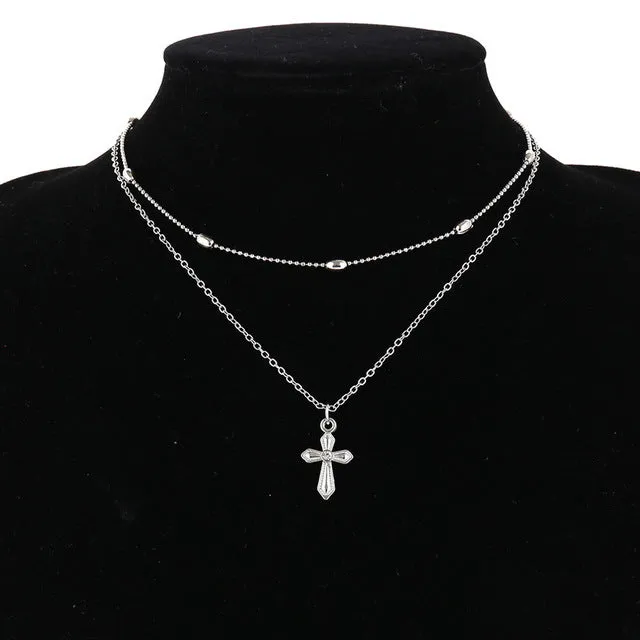 Bls-miracle Bohemian Long Pendant Necklaces Lady Vintage Gold Star Star Necklace Multilayer Necklace