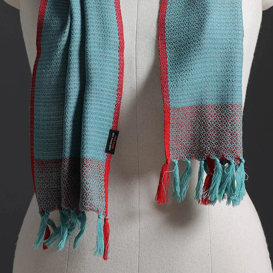 Blue - Kumaun Handwoven Merino Wool Scarf 214
