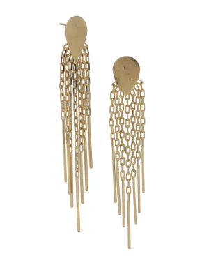 Chain Design Cascade Waterfall Earrings