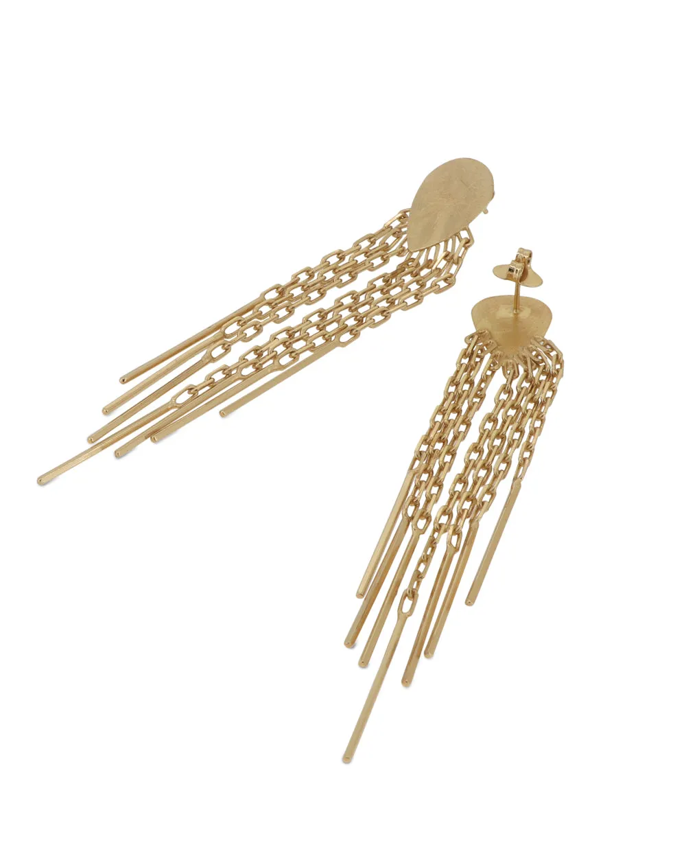 Chain Design Cascade Waterfall Earrings