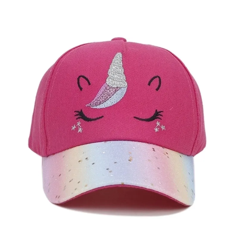 Children Unisex Cartoon Style Cute Preppy Style Cartoon Embroidery Baseball Cap