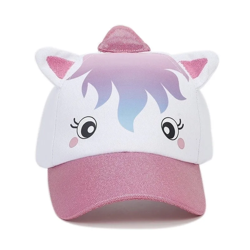 Children Unisex Cartoon Style Cute Preppy Style Cartoon Embroidery Baseball Cap