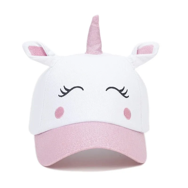Children Unisex Cartoon Style Cute Preppy Style Cartoon Embroidery Baseball Cap