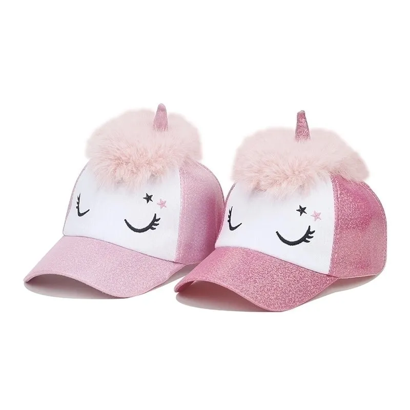Children Unisex Cartoon Style Cute Preppy Style Cartoon Embroidery Baseball Cap