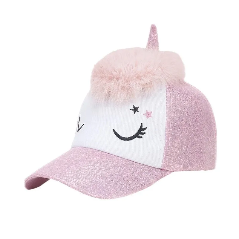 Children Unisex Cartoon Style Cute Preppy Style Cartoon Embroidery Baseball Cap