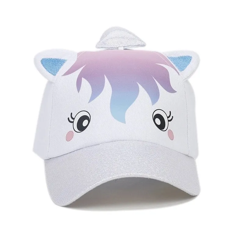 Children Unisex Cartoon Style Cute Preppy Style Cartoon Embroidery Baseball Cap