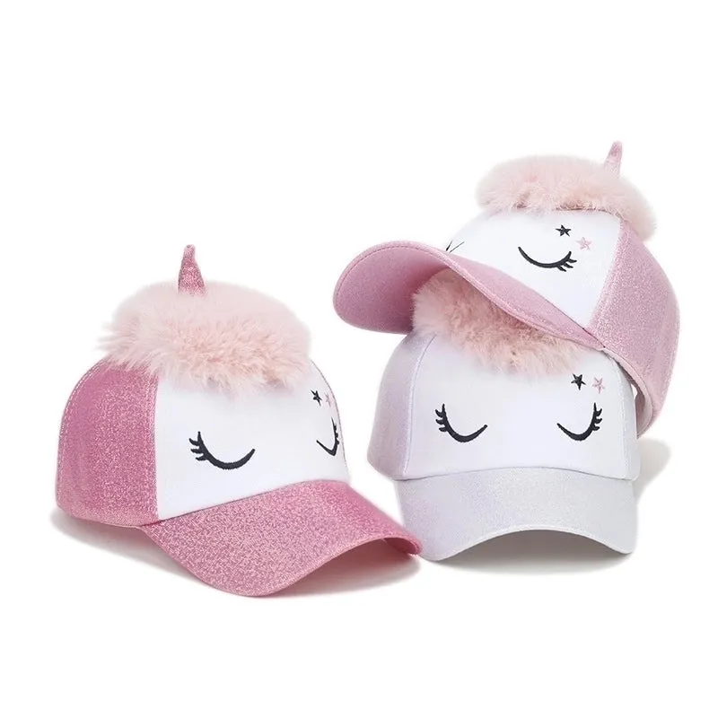 Children Unisex Cartoon Style Cute Preppy Style Cartoon Embroidery Baseball Cap