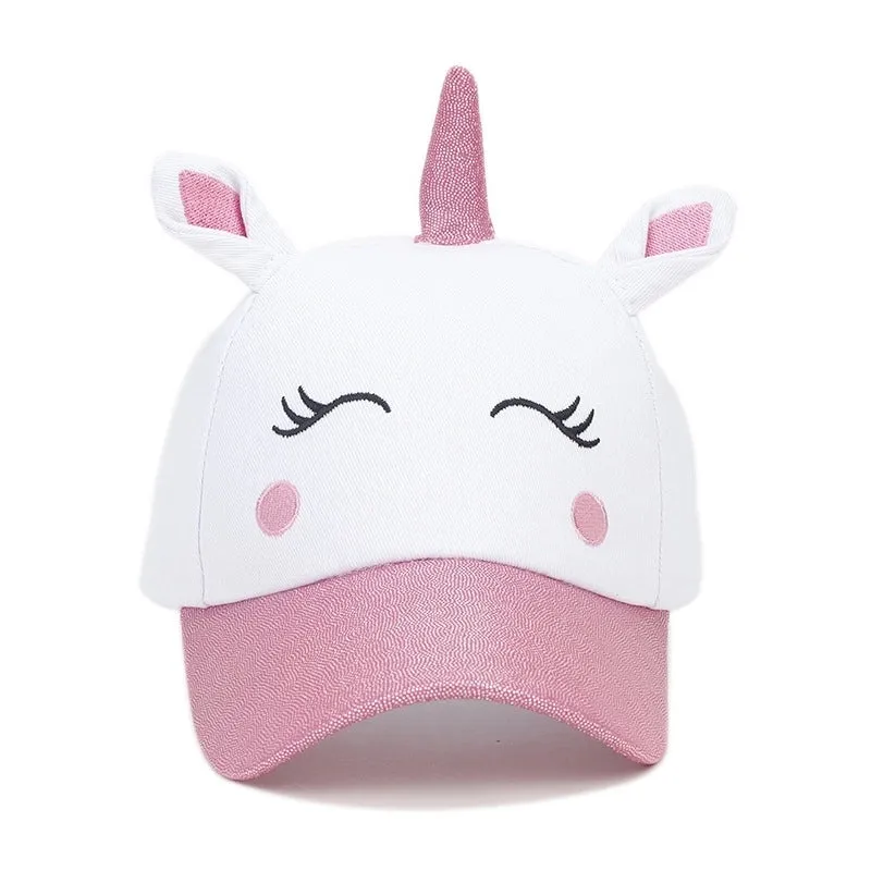 Children Unisex Cartoon Style Cute Preppy Style Cartoon Embroidery Baseball Cap