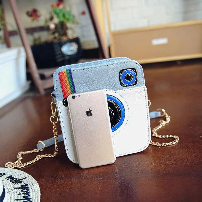 Christmas Gift Funny Camera Designer small Flap Bag women PU Leather Shoulder Messenger Crossbody Bags Clutch Purse Day Clutches bolsa