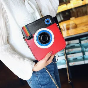 Christmas Gift Funny Camera Designer small Flap Bag women PU Leather Shoulder Messenger Crossbody Bags Clutch Purse Day Clutches bolsa