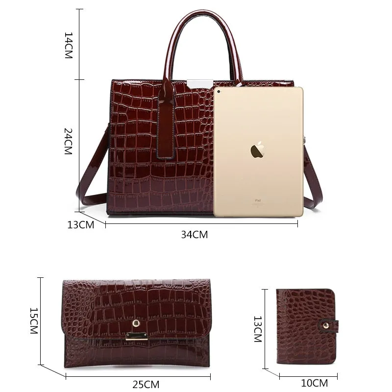 Christmas Gift Luxury Womens Bags Designer Crocodile Pattern Shoulder Bag PU Leather Brand Woman Crossbody Casual Handbag  Women Tote Bags Sac