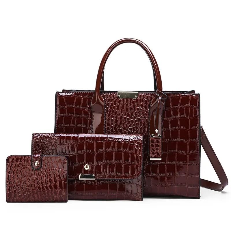 Christmas Gift Luxury Womens Bags Designer Crocodile Pattern Shoulder Bag PU Leather Brand Woman Crossbody Casual Handbag  Women Tote Bags Sac