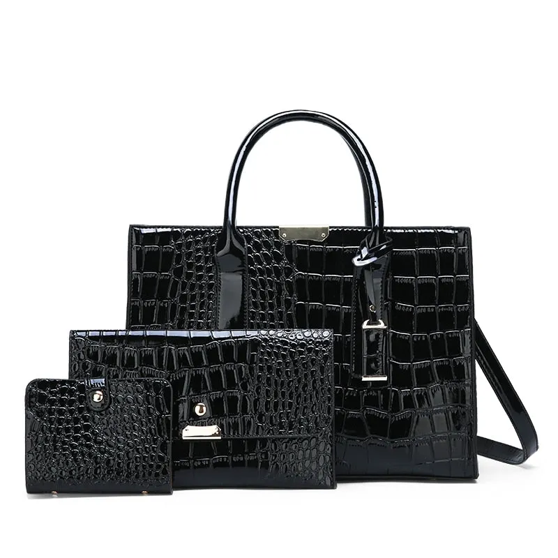 Christmas Gift Luxury Womens Bags Designer Crocodile Pattern Shoulder Bag PU Leather Brand Woman Crossbody Casual Handbag  Women Tote Bags Sac