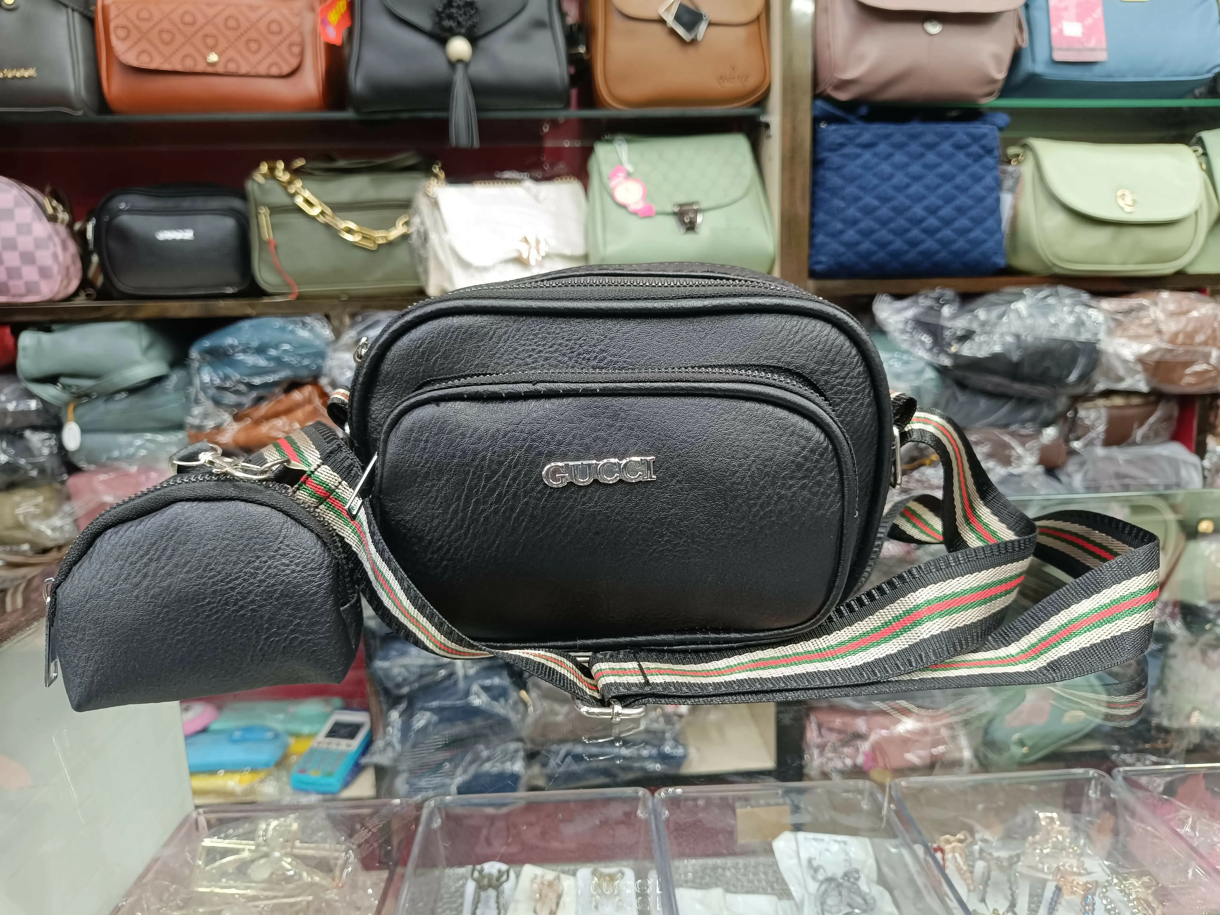 Classy black Women's / Girl's Sling Bag for college, travel and parties(TPT)