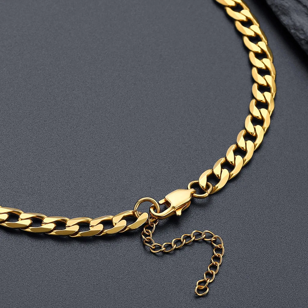 Custom Nameplate Choker Necklace with Curb Chains