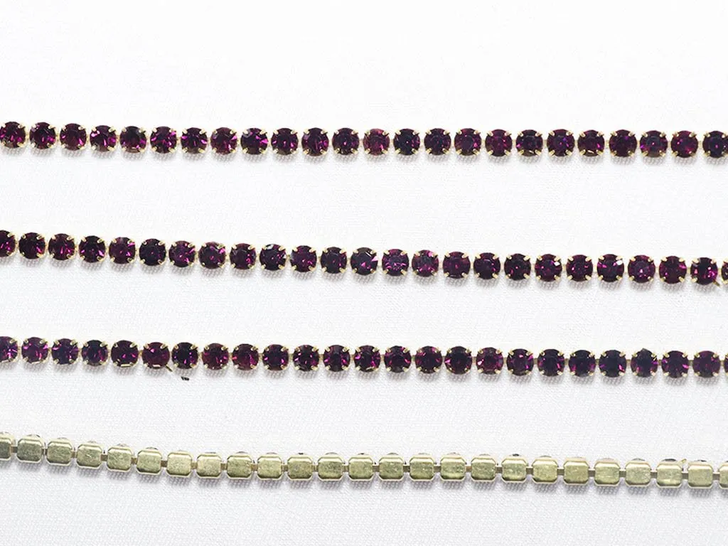 Dark Mauve Designer Glass Cup Chains - 16 ss