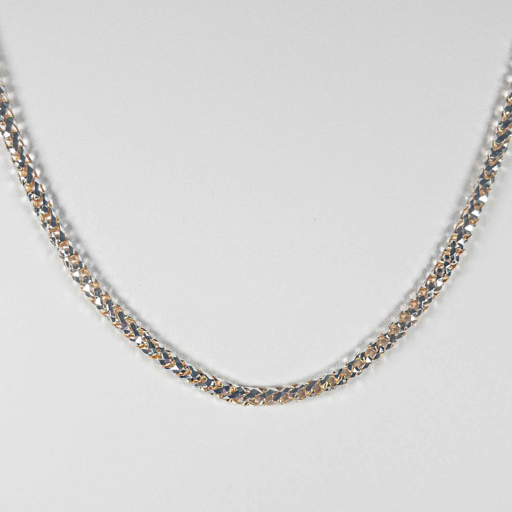 Diamond Cut Solid Gold Franco Chain