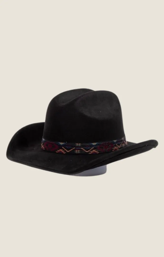 Dolly Embroidered Strap Cowboy Hat
