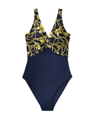 Dorina Sorrento Chains Design Navy Swimsuit