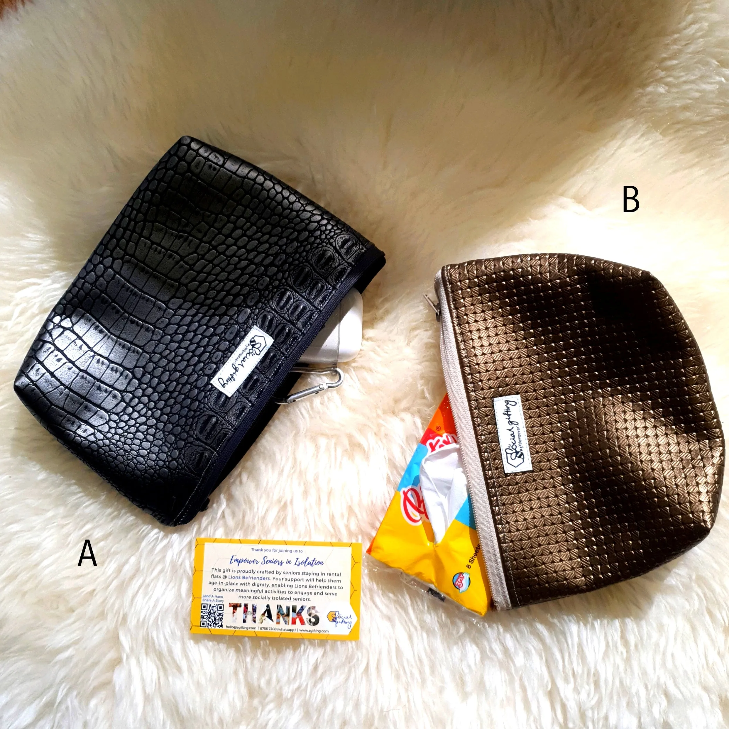Embossed Leather Pouches (Small)