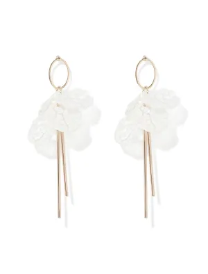 Flora Petal Bar Drop Earrings