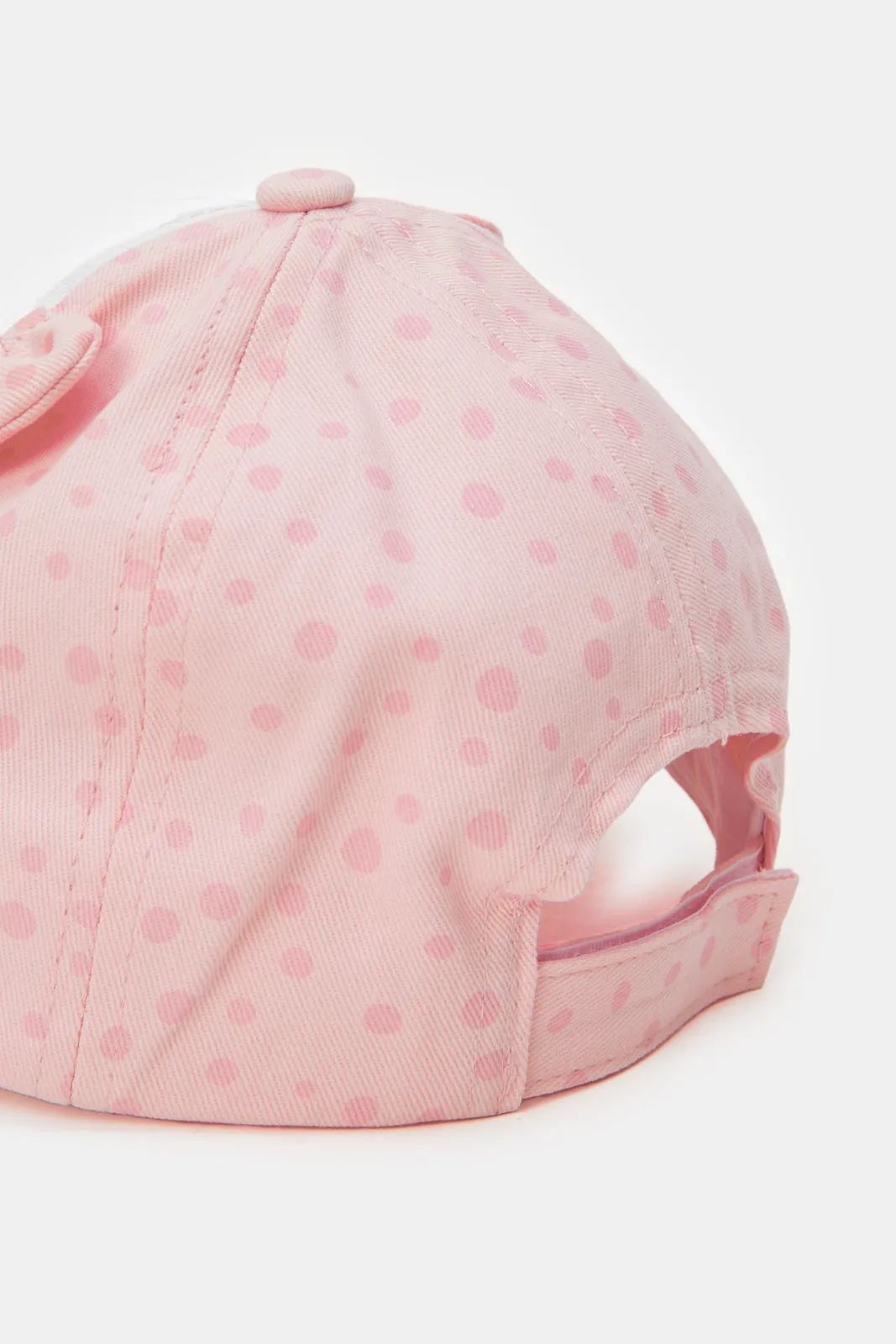 Girls Pink And White Embellished Cap