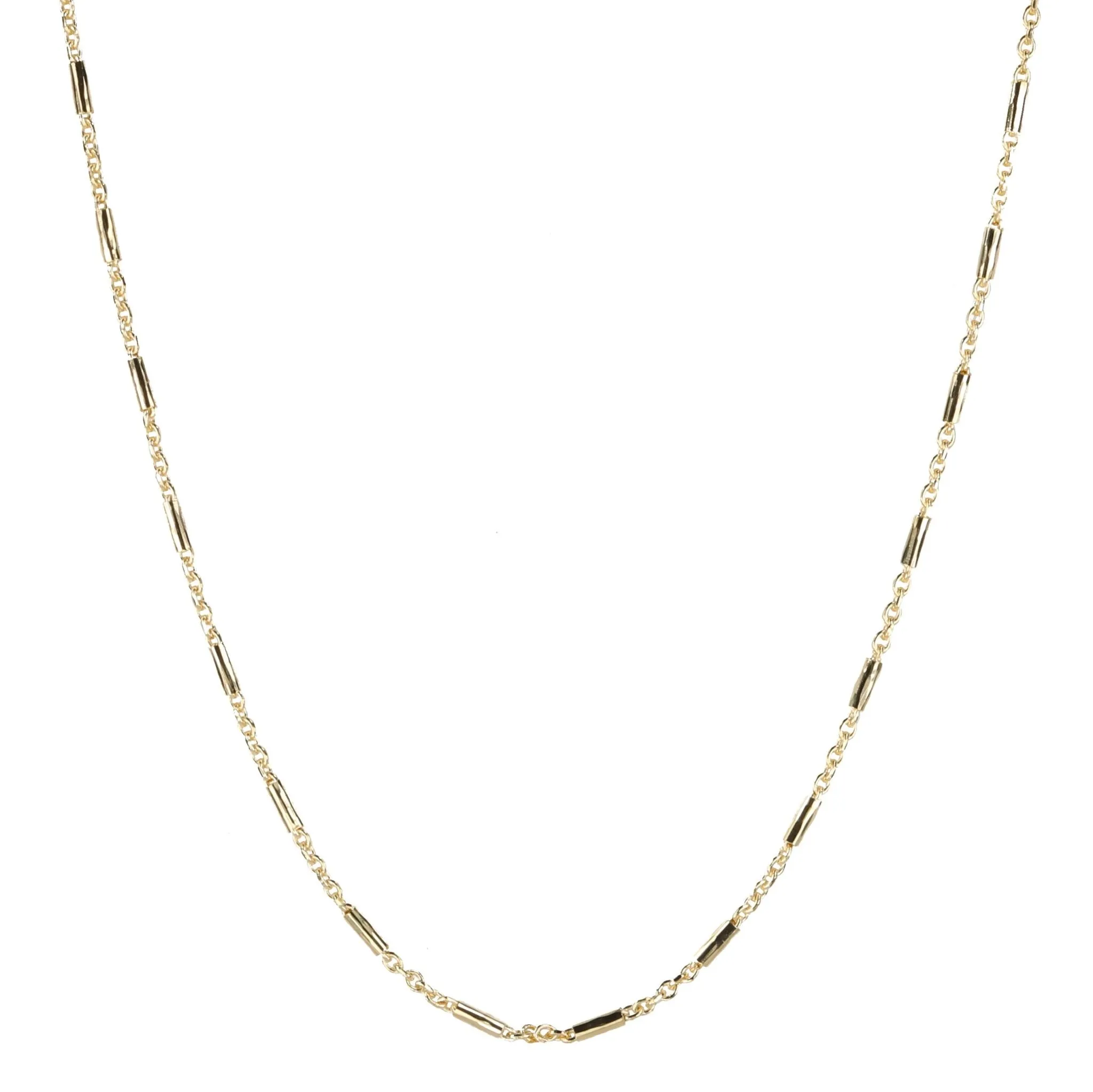 Gold Octagon Tube Chain