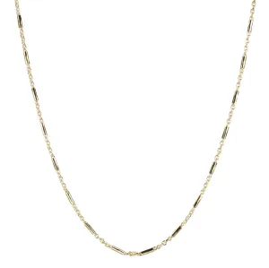 Gold Octagon Tube Chain