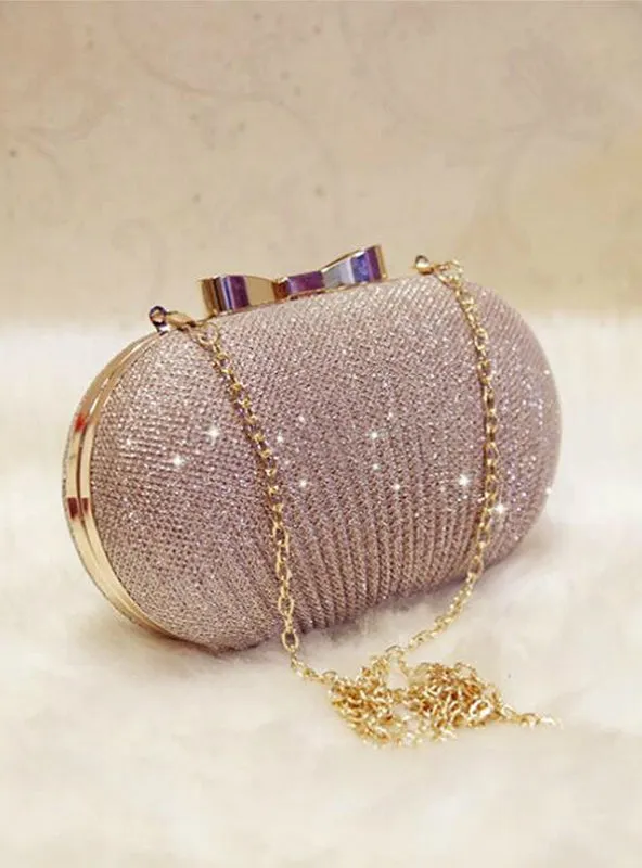 Golden Evening Clutch Bag Women Bags Wedding Shiny