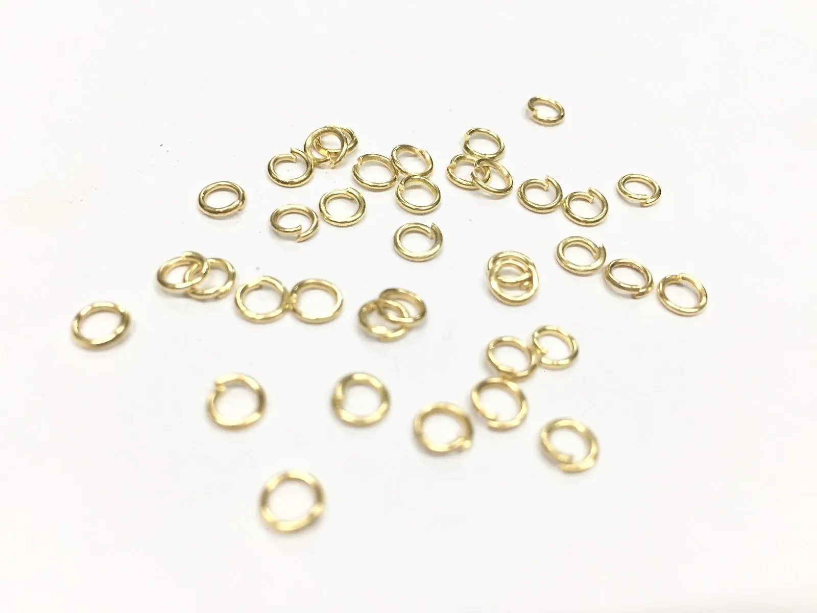 Golden Metal Connector Jump Rings- 4 mm