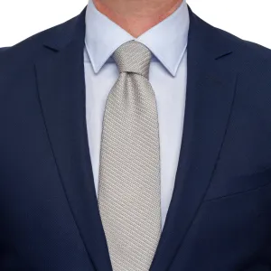 Grey Grenadine Silk Tie