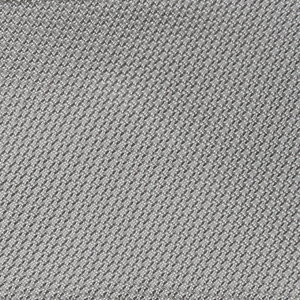 Grey Grenadine Silk Tie
