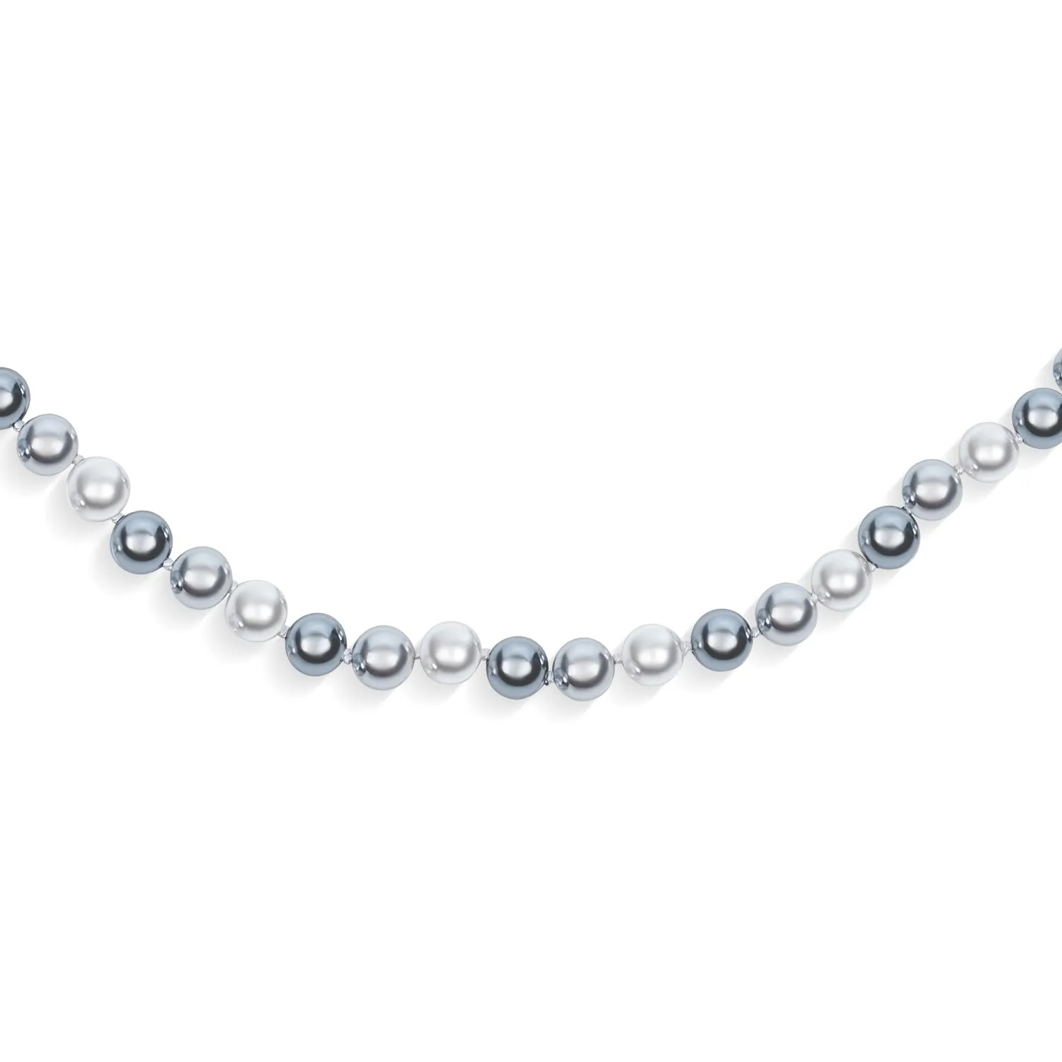 Hand Knotted 62" Multicolor Simulated Pearl Strand Necklace Triple Wrap Style