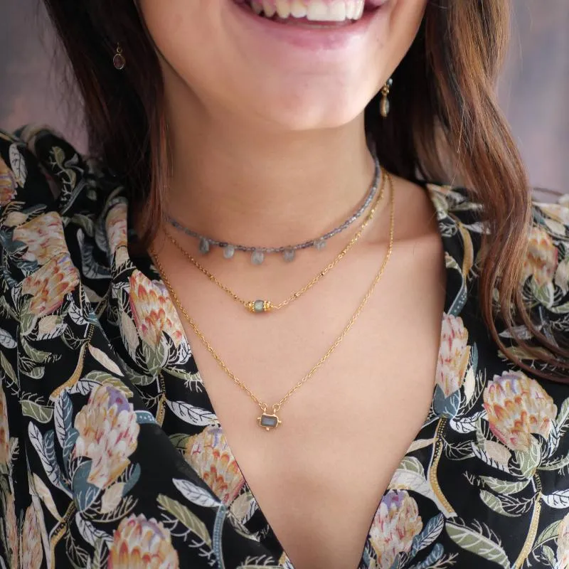 Kalpana Labradorite Boho Necklace