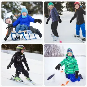 Kids Warm Gloves Winter Waterproof Snow Gloves for Ourdoor Sports Toddler Bulky Ski Gloves ZB116
