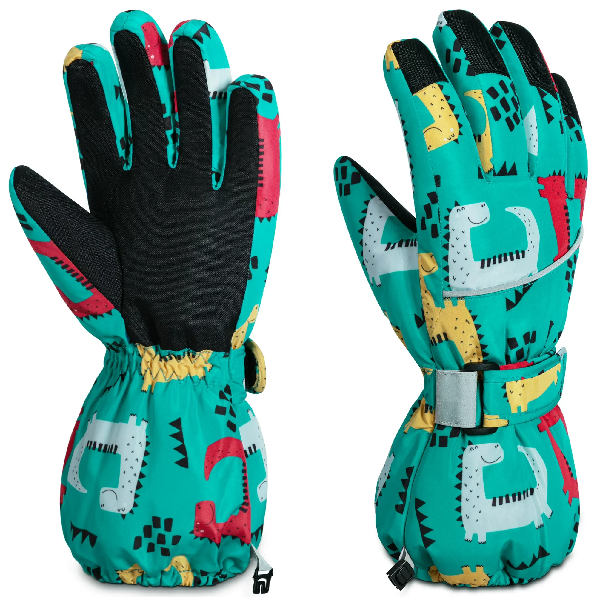 Kids Warm Gloves Winter Waterproof Snow Gloves for Ourdoor Sports Toddler Bulky Ski Gloves ZB116