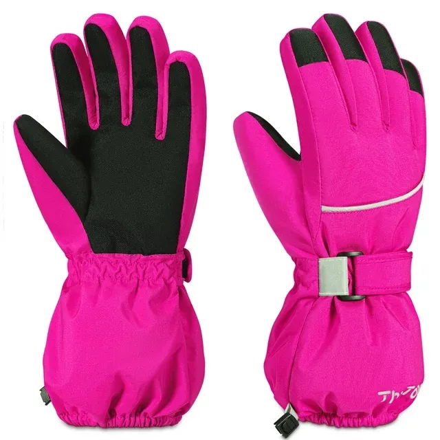 Kids Warm Gloves Winter Waterproof Snow Gloves for Ourdoor Sports Toddler Bulky Ski Gloves ZB116