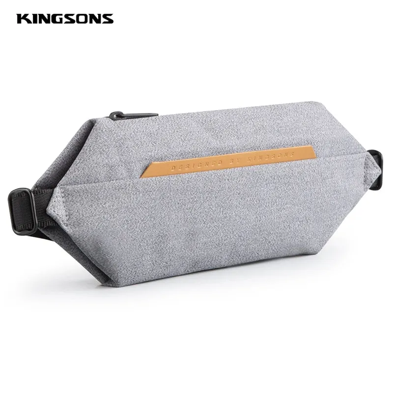 Kingsons New Male Anti-theft Bagpack Men Sling One Shoulder Bag Boy Waterproof Tr