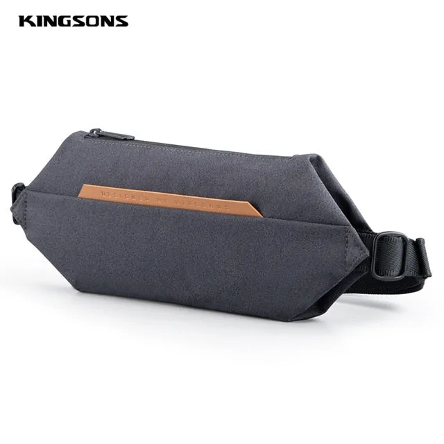Kingsons New Male Anti-theft Bagpack Men Sling One Shoulder Bag Boy Waterproof Tr